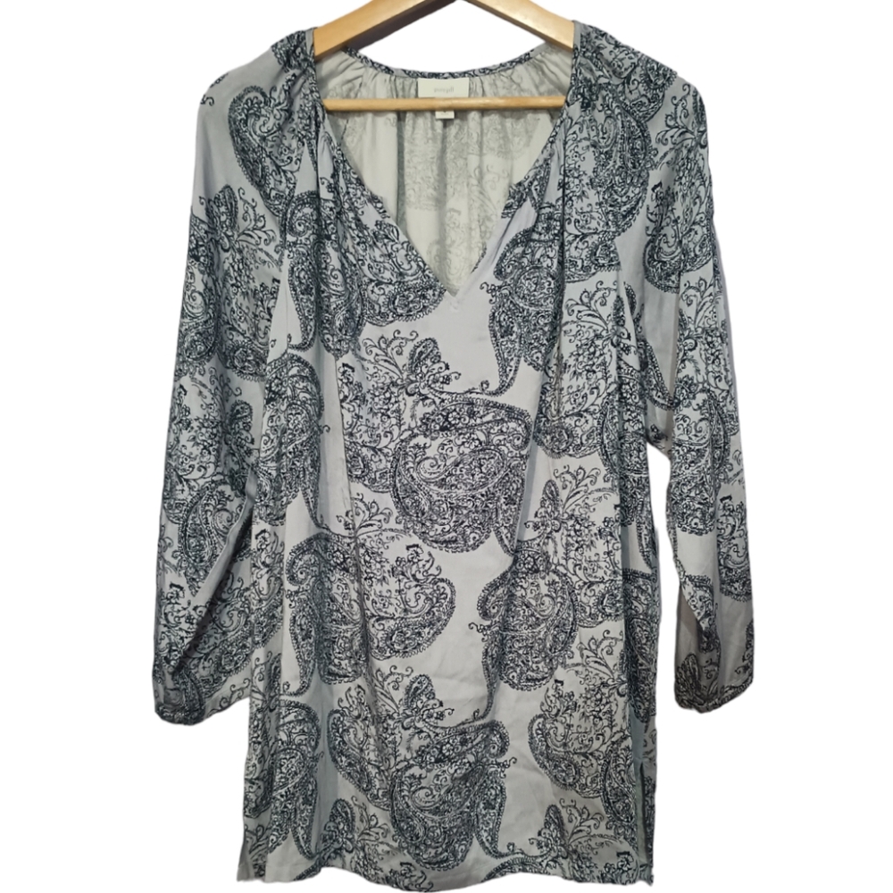 J.Jill Top, Pure Jill Long Sleeve Tunic Lenzing EcoVero Viscose, Petite Medium